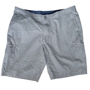 Tommy Bahama Mens Large Linen In Paradise Cargo Shorts 9" Inseam Shadow Gray NWT